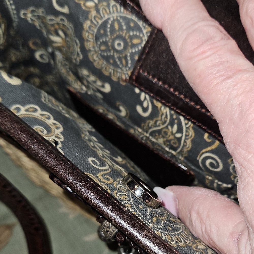 Brighton Tan and Brown Woven Shoulder Bag - Picture 5 of 9